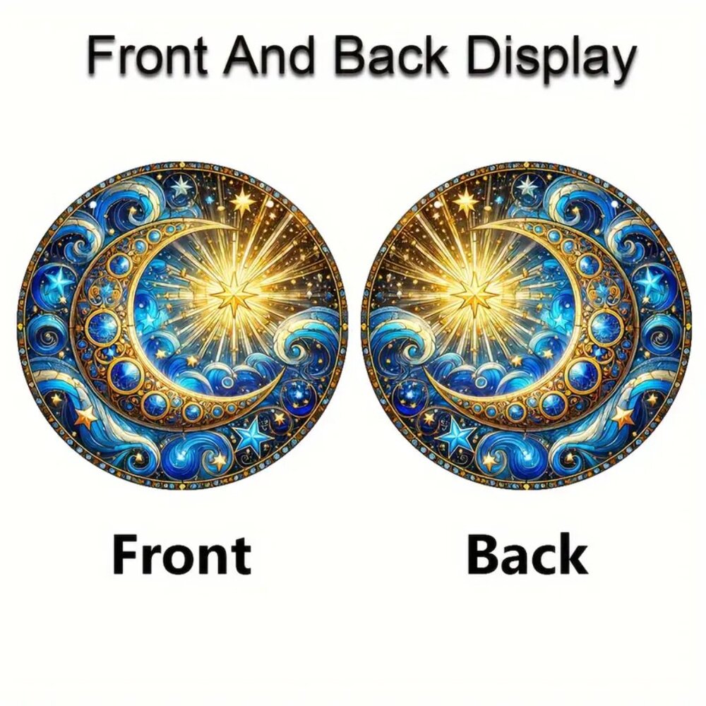 6" Acrylic Sun & Moon Suncatcher - Picture 4 of 4